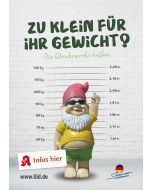 Poster "Zu klein für Ihr Gewicht?"