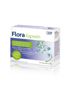 Flora Kapseln | 30 Kapseln mit mind. 3,8 Milliarden Keimen pro Kapsel und B-Vitaminen 